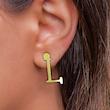 گوشواره طلا مدل حرف L کد GA16976