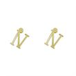 گوشواره طلا مدل حرف N کد GA16978