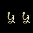 گوشواره طلا مدل حرف Y کد GA16989