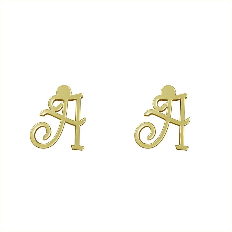 گوشواره طلا مدل حرف A کد GA17017