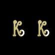 گوشواره طلا مدل حرف K کد GA17027
