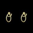 گوشواره طلا مدل حرف O کد GA17031