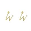 گوشواره طلا مدل حرف W کد GA17039