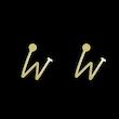 گوشواره طلا مدل حرف W کد GA17039