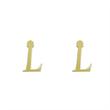 گوشواره طلا مدل حرف L کد GA17054