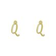 گوشواره طلا مدل حرف Q کد GA17059