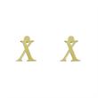 گوشواره طلا مدل حرف X کد GA17066