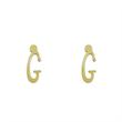 گوشواره طلا مدل حرف G کد GA17075