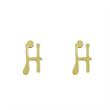 گوشواره طلا مدل حرف H کد GA17076