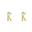 گوشواره طلا مدل حرف K کد GA17079