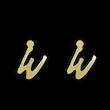گوشواره طلا مدل حرف W کد GA17091