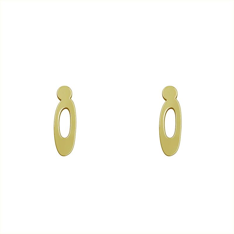 گوشواره طلا مدل حرف O کد GA17102
