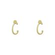 گوشواره طلا مدل حرف C کد GA17123