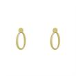 گوشواره طلا مدل حرف O کد GA17135