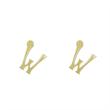 گوشواره طلا مدل حرف W کد GA17143