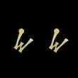 گوشواره طلا مدل حرف W کد GA17143