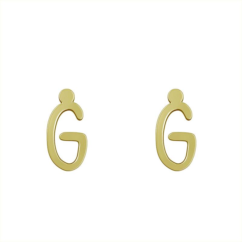 گوشواره طلا مدل حرف G کد GA17179