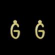 گوشواره طلا مدل حرف G کد GA17179