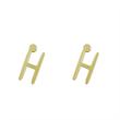 گوشواره طلا مدل حرف H کد GA17180