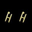 گوشواره طلا مدل حرف H کد GA17180