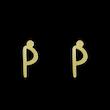 گوشواره طلا مدل حرف P کد GA17188