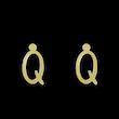 گوشواره طلا مدل حرف Q کد GA17189