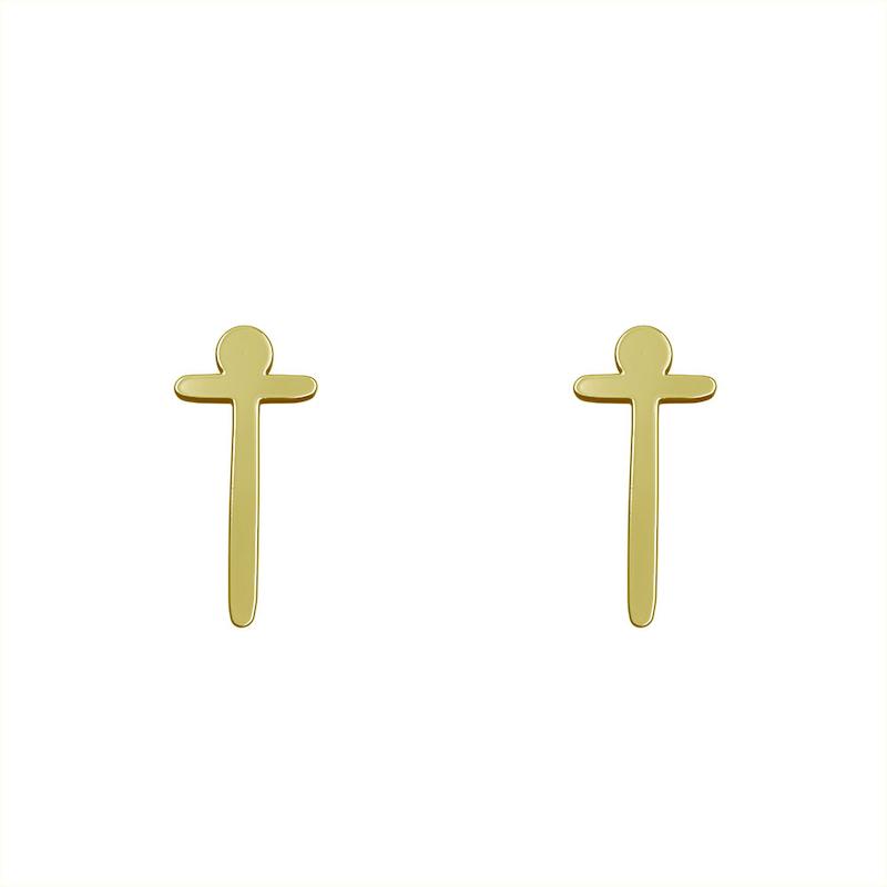 گوشواره طلا مدل حرف T کد GA17192