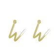 گوشواره طلا مدل حرف W کد GA17195