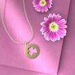 گردنبند طلا مدل گل و دایره کد MM1217
