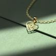 گردنبند طلا مدل قلب و گل کد MM1227