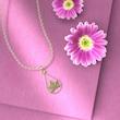 گردنبند طلا مدل اشک و برگ کد MM1236