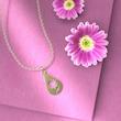 گردنبند طلا مدل اشک و گل کد MM1274