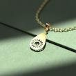 گردنبند طلا مدل اشک و گل کد NN1150