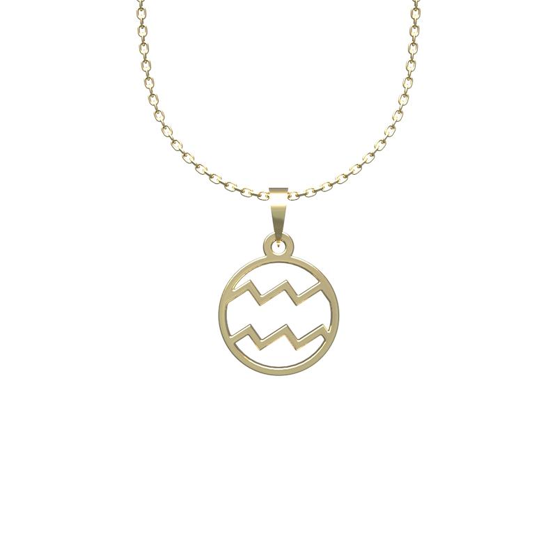 گردنبند طلا مدل نماد یونانی کد NL009