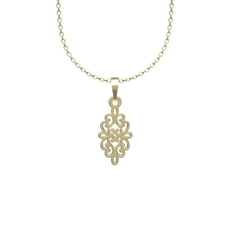 گردنبند طلا مدل اسلیمی کد RR1157