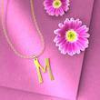 گردنبند طلا مدل حرف M کد h1533