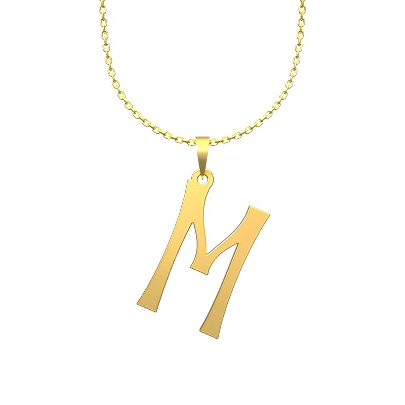 گردنبند طلا مدل حرف M کد h1533