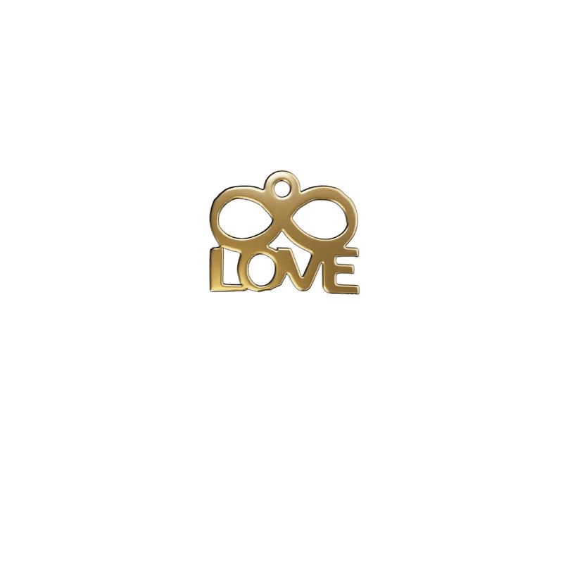 پلاک طلا 18 عیار مدل LOVE کد kc18392
