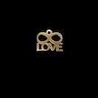 پلاک طلا 18 عیار مدل LOVE کد kc18392