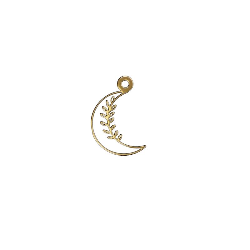 پلاک طلا 18 عیار مدل ماه کد kc18542