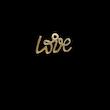 پلاک طلا 18 عیار مدل LOVE کد kc18640
