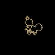 پلاک طلا 18 عیار مدل LOVE کد kc18697