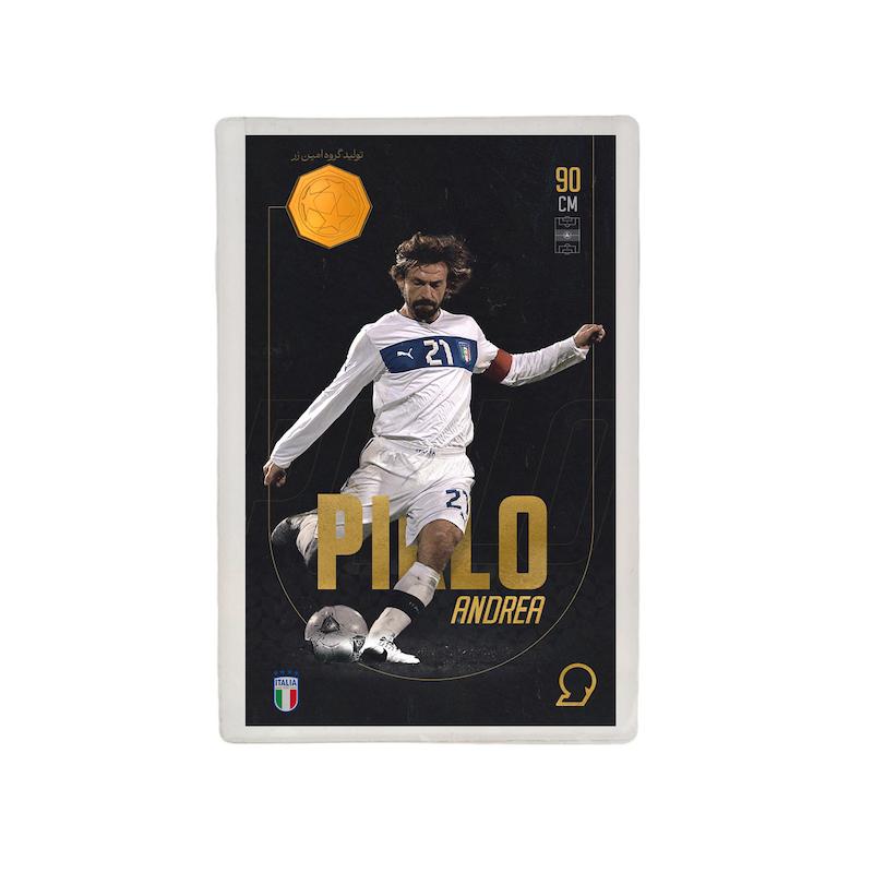 کارت فوتبالی طلا 18 عیار سوت مدل آندره‌آ پیرلو Andrea Pirlo طرح فوتبالی 2025 کد SO10004