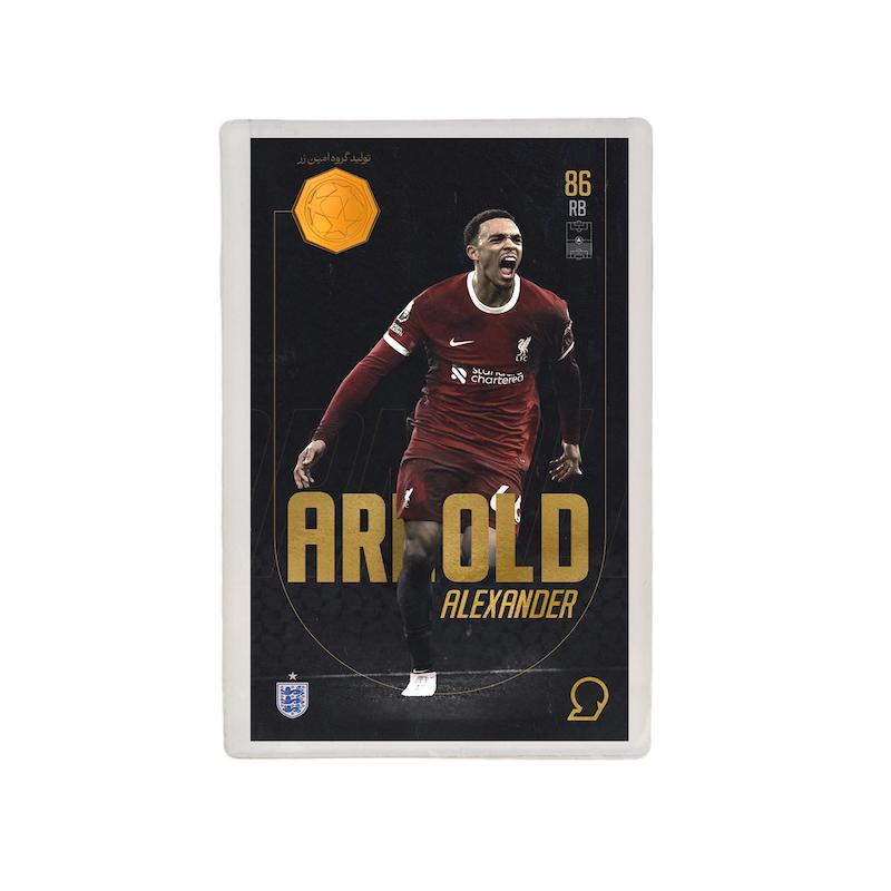 کارت فوتبالی طلا 18 عیار سوت مدل ترنت الکساندر آرنولد ARNOLD طرح فوتبالی 2025 کد SO10010