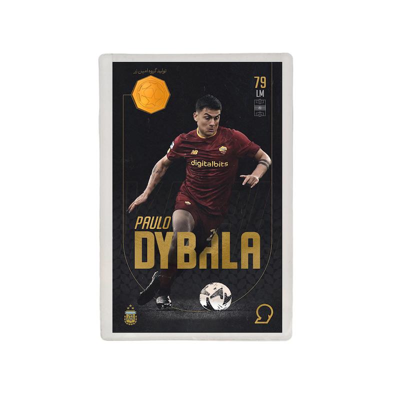 کارت فوتبالی طلا 18 عیار سوت مدل پائولو دیبالا DYBALA طرح فوتبالی 2025 کد SO10030