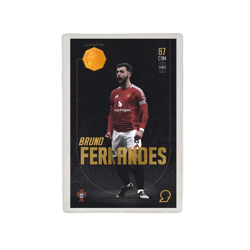 کارت فوتبالی طلا 18 عیار سوت مدل برونو فرناندس FERNANDES طرح فوتبالی 2025 کد SO10034