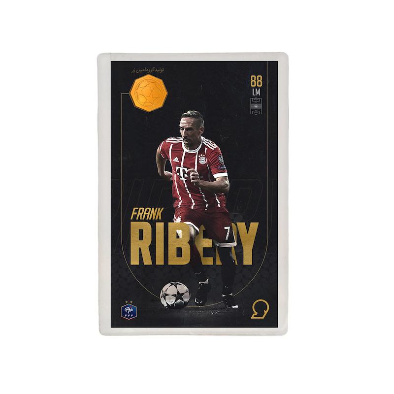 کارت فوتبالی طلا 18 عیار سوت مدل فرانک ریبری Frank Ribery طرح فوتبالی 2025 کد SO10039