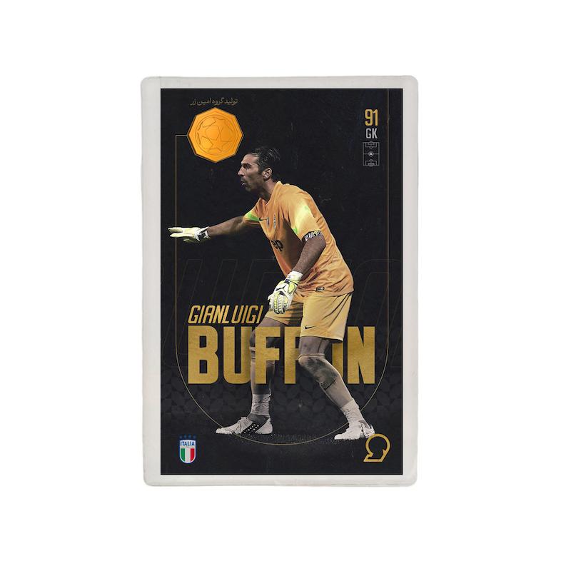 کارت فوتبالی طلا 18 عیار سوت مدل جان‌لوئیجی بوفون Gianluigi Buffon طرح فوتبالی 2025 کد SO10046