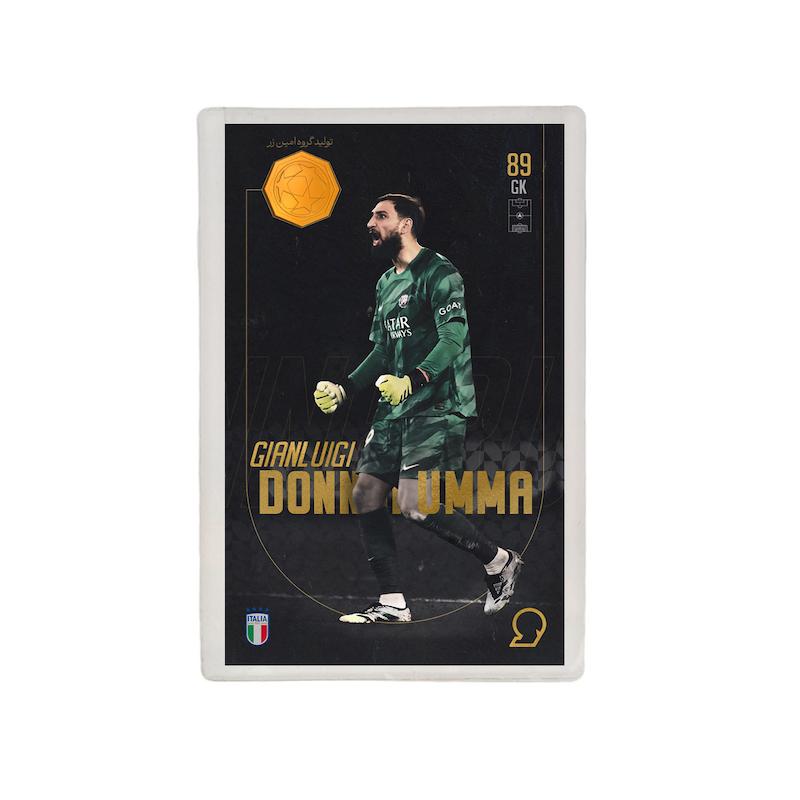 کارت فوتبالی طلا 18 عیار سوت مدل جان‌لوئیجی دوناروما Gianluigi donnaruma طرح فوتبالی 2025 کد SO10047