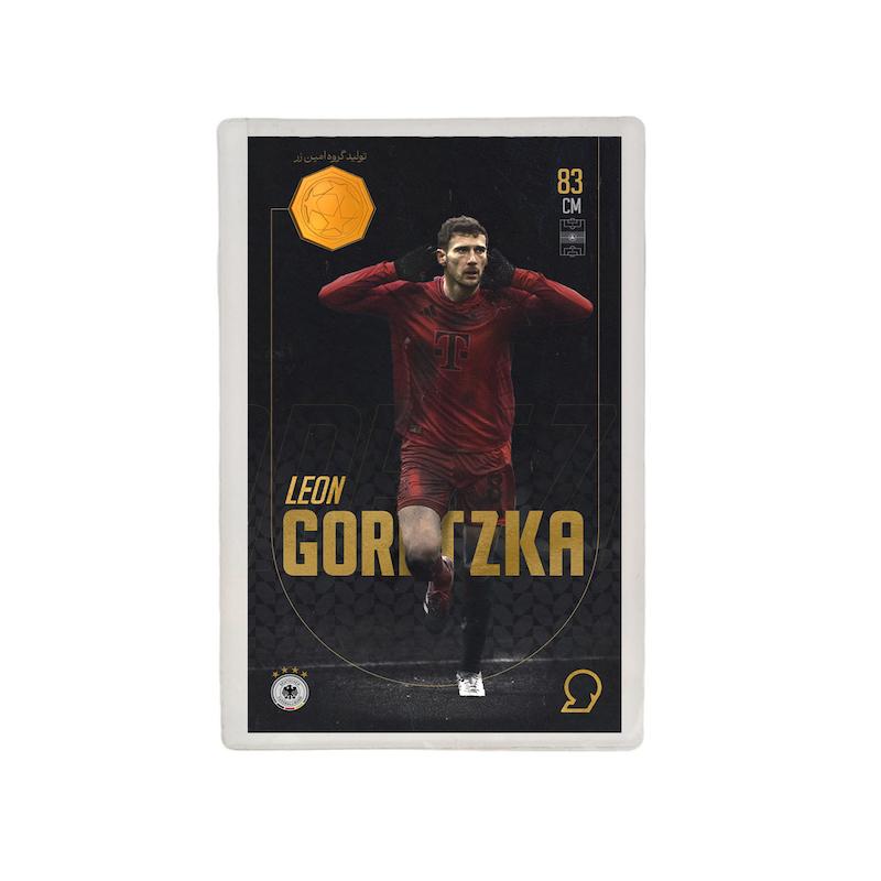 کارت فوتبالی طلا 18 عیار سوت مدل لئون گورتزکا GORETZKA طرح فوتبالی 2025 کد SO10049